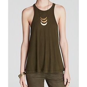 Free People Green Racerback Tank